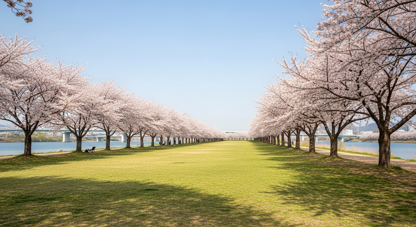2. 한강을 배경으로 즐기는 벚꽃, 한강공원 (여의도/망원)