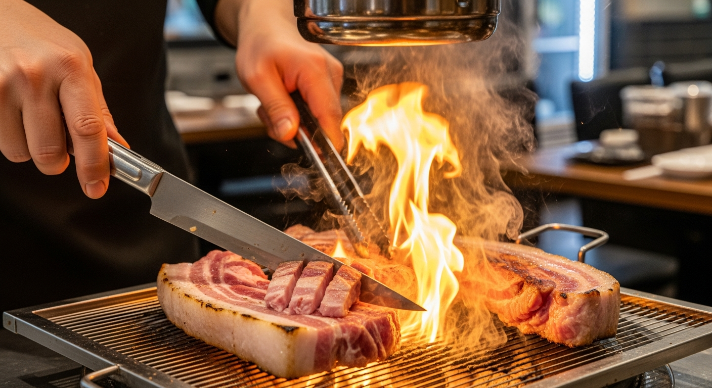 서울 돼지고기 맛집, 돼지고기가 고기서 고기? 당신의 편견을 깰 진짜 ‘돈(豚) 맛집’들! 4 서울 돼지고기 맛집, 굽는 기술의 정점을 맛보다
