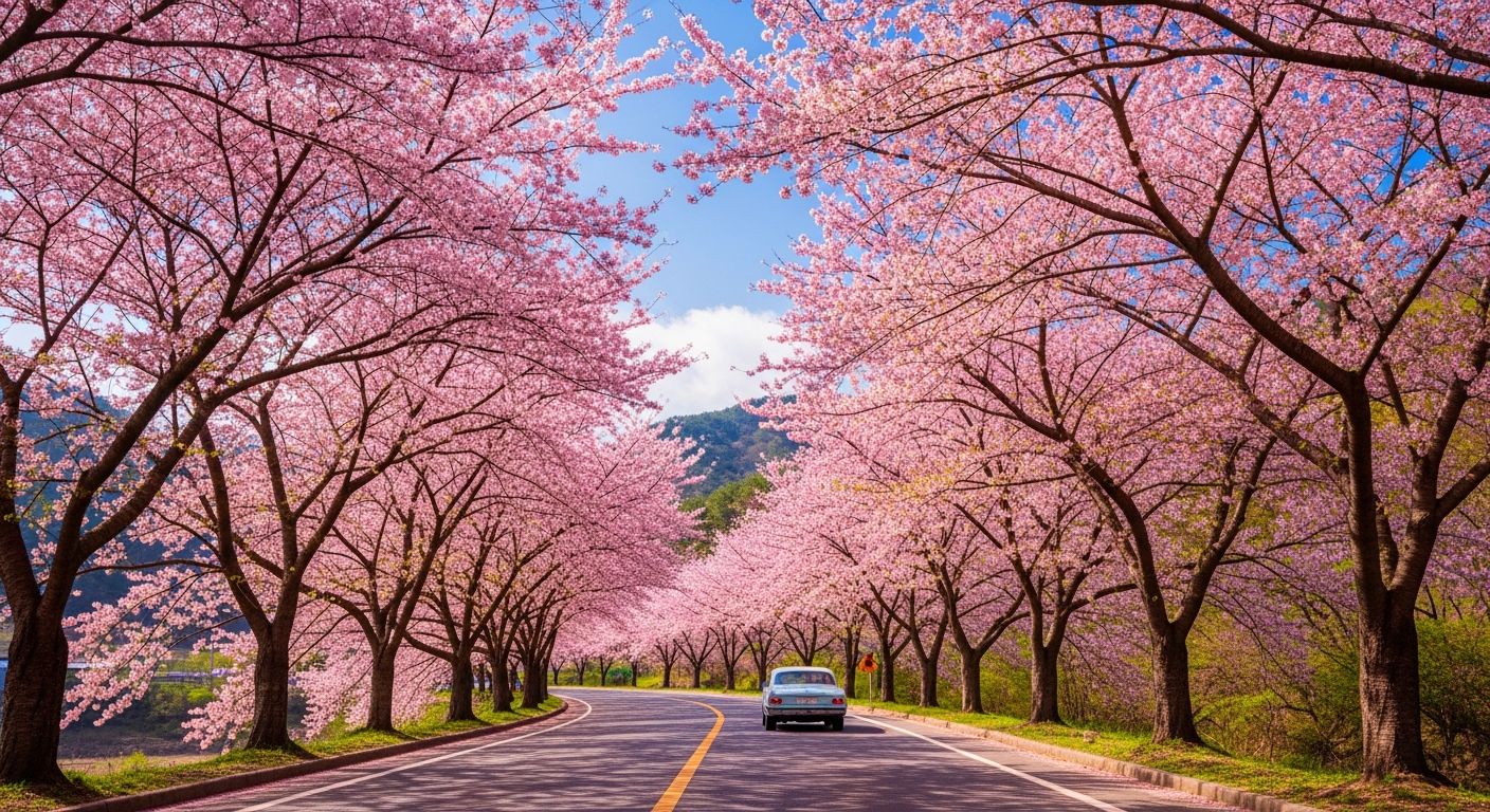 꽃길 따라 설렘 가득, 아름다운 봄 드라이브 - 봄 드라이브 코스