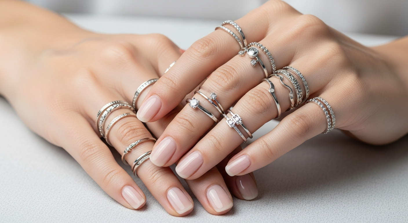 데일리 액세서리 추천! 작고 반짝이는 나만의 특별한 아이템 3가지 2 나만의 개성을 담는 반지 레이어링 팁 - 데일리 액세서리 추천