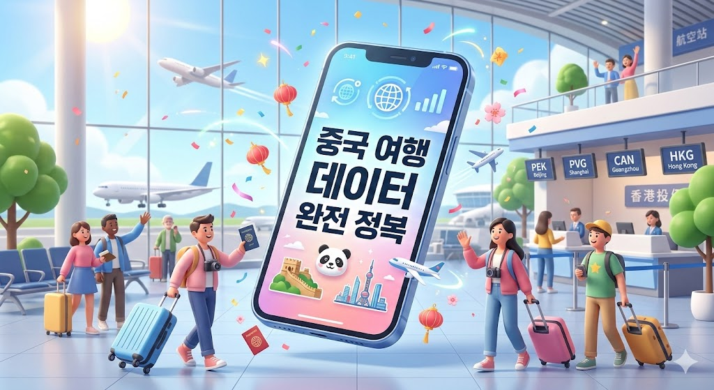 중국 여행 3박 4일 데이터 준비 끝판왕! 통신사 로밍 vs 유심 완벽 비교 (알뜰폰 포함)