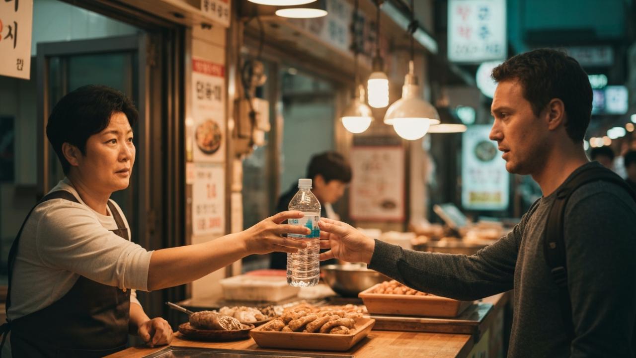또다시 불거진 '물 2천원' 논란, 이번엔 외국인? - 광장시장