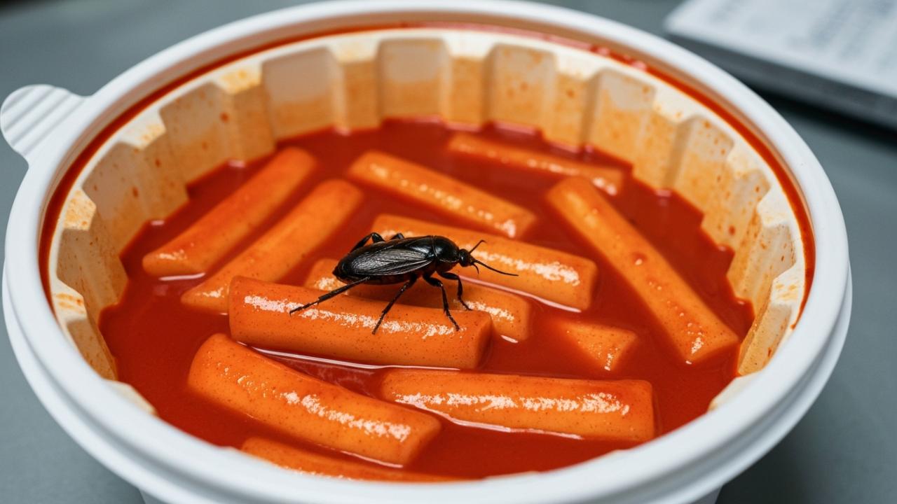 분식 프랜차이즈 떡볶이에서 바퀴벌레 나온 진짜 이유, 삼첩분식 사과에도 뿔난 민심 2 떡볶이에서 발견된 '그것', 충격적인 제보 내용 - 분식 위생